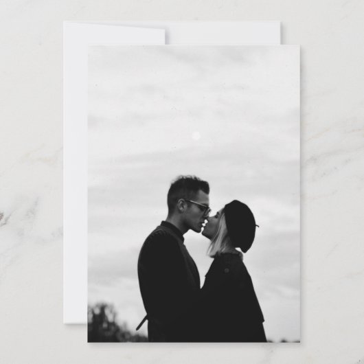 Moderne Vette Typografie Monogram Foto Save The Date (Achterkant)