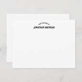 Moderne Vette Typografie Van het Bureau van Notitiekaartje (Voorkant / Achterkant)