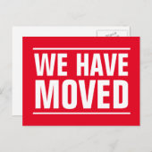 Moderne vette typografie verandering van adres ver briefkaart (Voorkant / Achterkant)