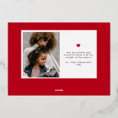 Moderne Vette Typografie Vrolijk Kerstfeest Folie Feestdagenkaart (Achterkant)