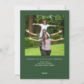 Moderne Vette Vrolijke Kerstmisfoto Feestdagenkaart (Achterkant)