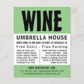 Moderne vette, wijnstaaf/wijnmoer Adverteren Flyer (Voorkant)