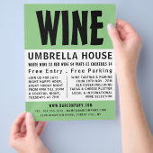 Moderne vette, wijnstaaf/wijnmoer Adverteren Flyer (Hand)