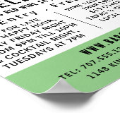 Moderne vette, wijnstaaf/wijnmoer Adverteren Poster (Hoek)