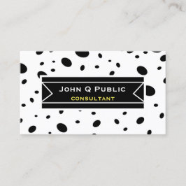 moderne, vette zwarte stippen, aangepast dubbelzij visitekaartje