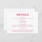 Moderne Vettype-tekstafsluitkaart Informatiekaartje (Voorkant / Achterkant)