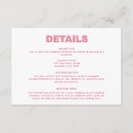 Moderne Vettype-tekstafsluitkaart Informatiekaartje