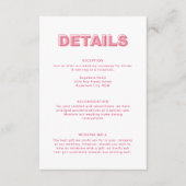 Moderne Vettype-tekstafsluitkaart Informatiekaartje (Voorkant)