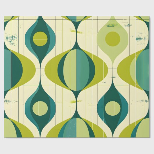 Moderne vibe uit het midden van de eeuw cadeaupapier (Vlak)