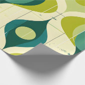 Moderne vibe uit het midden van de eeuw cadeaupapier (Hoek)