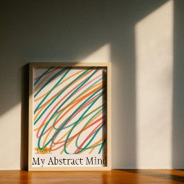 Moderne Vibrant Scribble Art of My Abstract Mind Foto Afdruk