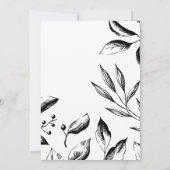 Moderne Victoriaans bruiloft in zwart-wit Kaart (Achterkant)