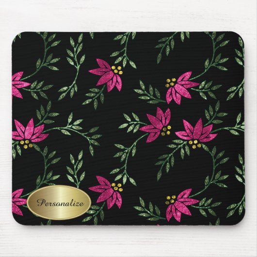 Moderne Victoriaans Floral | Personaliseren Muismat (Voorkant)