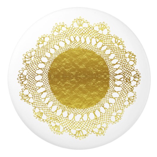 Moderne Victoriaans goudkoorts, krokodilletjes Keramische Knop (Voorkant)