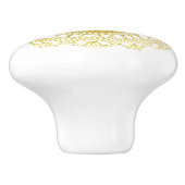 Moderne Victoriaans goudkoorts, krokodilletjes Keramische Knop (Zijkant)