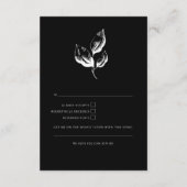 Moderne Victoriaans Monochrome Bruiloft RSVP Informatiekaartje (Achterkant)