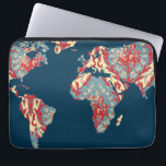 Moderne Victoriaans Wereldkaart | Wereldreiziger H Laptop Sleeve<br><div class="desc">Door opnieuw gedefinieerde Design</div>