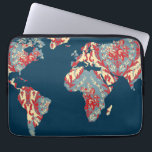 Moderne Victoriaans Wereldkaart | Wereldreiziger H Laptop Sleeve<br><div class="desc">Door opnieuw gedefinieerde Design</div>