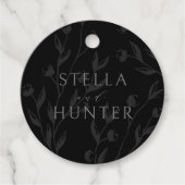 Moderne Victoriaanse Elegante Groenelementen Bedankjes Labels (Voorkant)