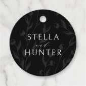 Moderne Victoriaanse Elegante Groenelementen Bedankjes Labels (Voorkant)