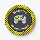 Moderne videogame Birthday Party Papieren Bordje (Voorkant)