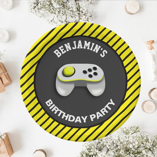 Moderne videogame Birthday Party Papieren Bordje