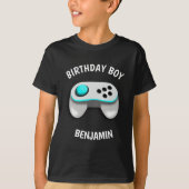 Moderne videogame Birthday Party T-shirt (Voorkant)