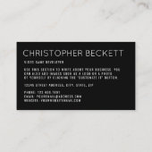 Moderne Videogame Ontwikkelaar, Ontwerper Visitekaartje (Achterkant)