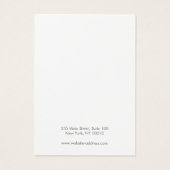 Moderne videombre-oorkoningskaart visitekaartje (Achterkant)