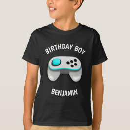 Moderne Videospel Verjaardagsfeestje T-shirt