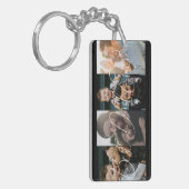 Moderne vier foto collage beste vader ooit sleutelhanger (Voorkant Links)