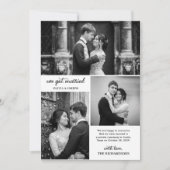Moderne vier foto elopement aankondiging (Voorkant)