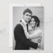 Moderne vier foto elopement aankondiging (Achterkant)
