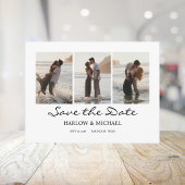 Moderne vier foto's briefkaart