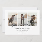 Moderne vier foto's save the date (Voorkant)