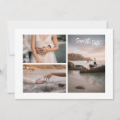 Moderne vier foto's save the date (Voorkant)