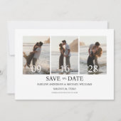 Moderne vier foto's save the date (Voorkant)