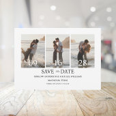 Moderne vier foto's save the date