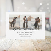 Moderne vier foto's save the date