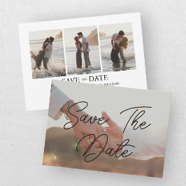 Moderne vier foto's save the date