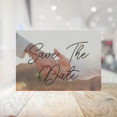 Moderne vier foto's save the date
