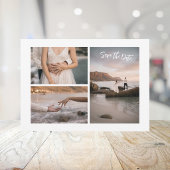 Moderne vier foto's save the date