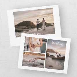 Moderne vier foto's save the date