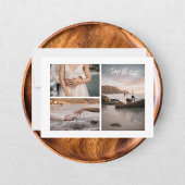 Moderne vier foto's save the date