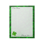 Moderne vier skop-klaver — Floral-blocnote Notitieblok (Linkerzijde)