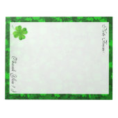 Moderne vier skop-klaver — Floral-blocnote Notitieblok (Voorkant)