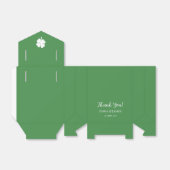 Moderne vierbladige klaver St. Patrick's Day dank Bedankdoosjes (Uitgevouwen)