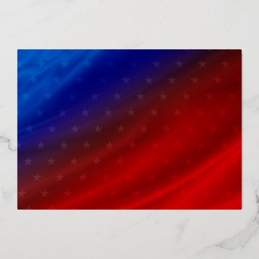 Moderne vierde juli feestviering Patriotisch Folie Uitnodiging (Achterkant)