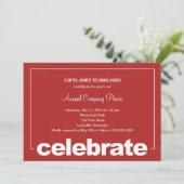Moderne viering Corporate/Business Party Invita Kaart (Staand voorkant)
