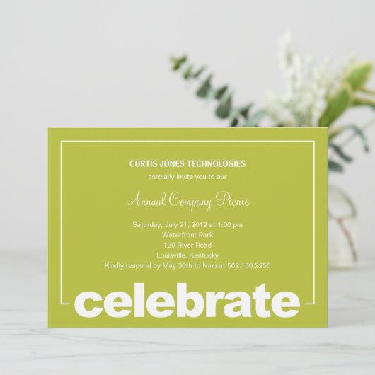 Moderne viering Corporate/Business Party nodigt ui Kaart (Staand voorkant)